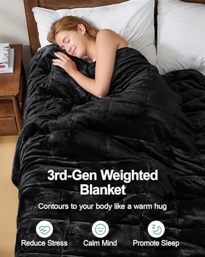 Ultra Soft Sherpa Weighted Blanket for Adults, 48"x72" 12lbs Heavy Blankets - Image 2