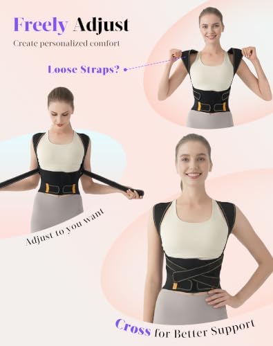 Posture Corrector for Women and Men, 5 Full Back Support Brace Rods, FSA&HSA Eligible, Adjustable Shoulder Straightener, Improving Hunchback Posture, Upper and Lower Back, Neck Pain Relief, Large - Image 4