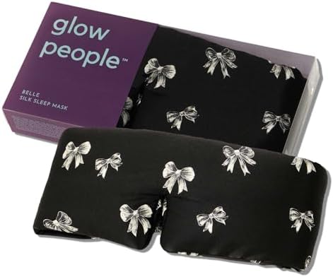 Glow People Silk Sleep Mask – 100% Mulberry Silk Eye Mask for Sleeping, Total Blackout, Cloud-Soft and Adjustable for Beauty Sleep and Travel - Belle by GlowPeople
