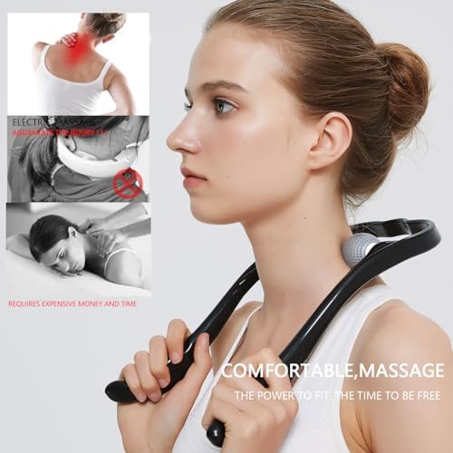 Neck Massager for Pain Relief Deep Tissue Self Trigger Point Shiatsu Shoulder & Back Massager for Neck, Shoulders, Legs, Home/Office Use - Image 2