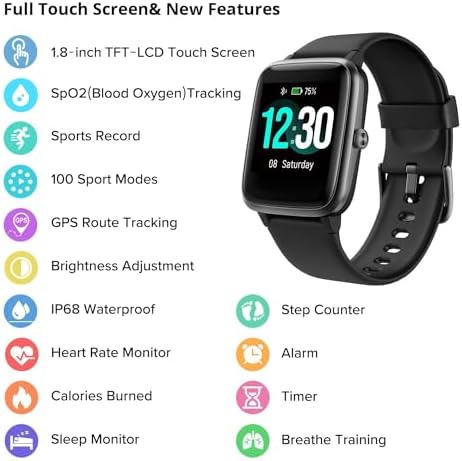 Fitpolo Smart Watch for Men Women(Make/Answer Call),1.8” Ultra-HD Display - Image 2