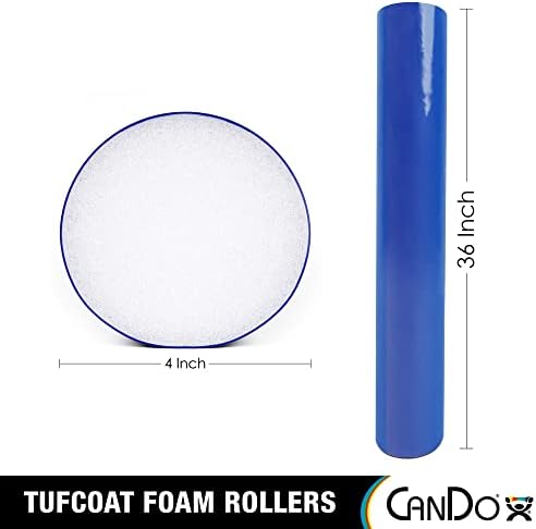 CanDo Premium TufCoat Blue Coated Foam Rollers for Muscle Restoration, Massage Therapy, Rehabilitation, Sport Recovery and Physical Therapy for Home, Clinic and Gym - Image 2
