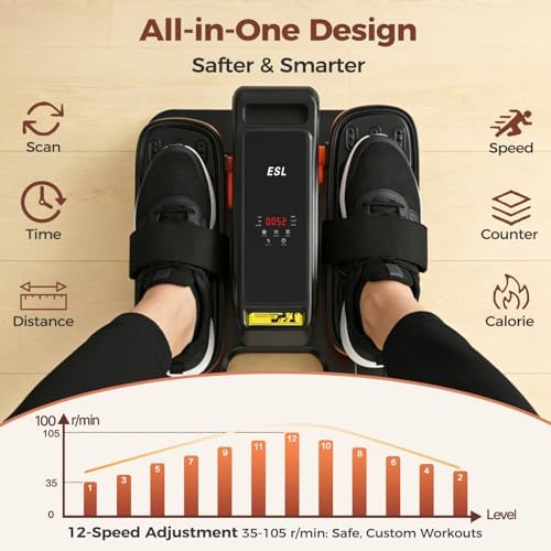 ESL Under Desk Elliptical, Electric Elliptical Leg Exerciser for Seniors - Image 3