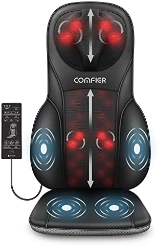 COMFIER Shiatsu Back Massager with Heat, Deep Kneading & Rolling Massage Chair Pad, Chair Massager for Office Home Use by COMFIER