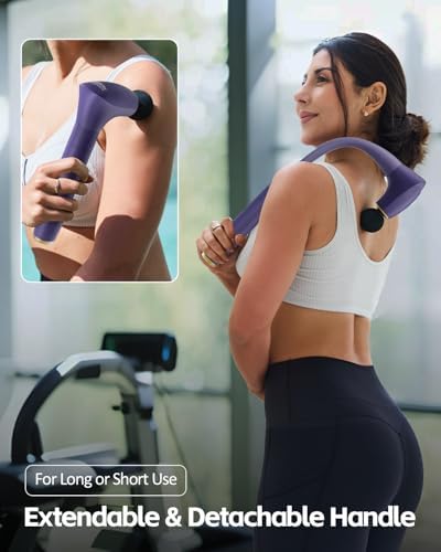 2-in-1 Detachable Muscle Massage Gun Deep Tissue with Extension Handle - Image 4