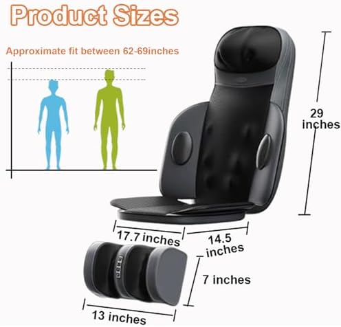 Lvrunben Shiatsu Back Massager with Heat, Electric Massage Cushion for Body - Image 4
