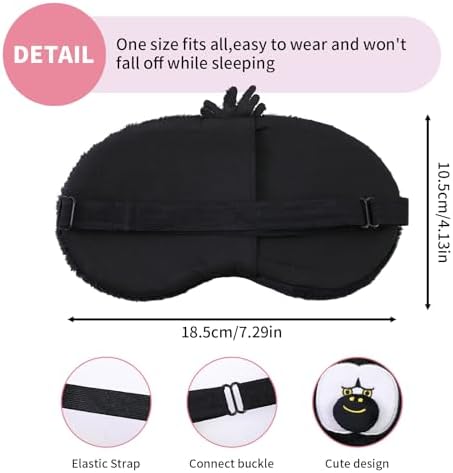 PERFECTSIGHT Sleep Eye Masks, Cute Sleep Eye Cover Lightweight Adjustable Eyeshade Mask Cover for Women Men Kids Girls Sleep Travel Nap, Orang - Image 4