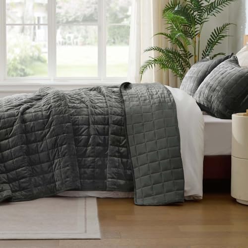 BEDELITE Velvet Quilt Set King Size, Luxury Velvet Comforter Bedding - Image 5