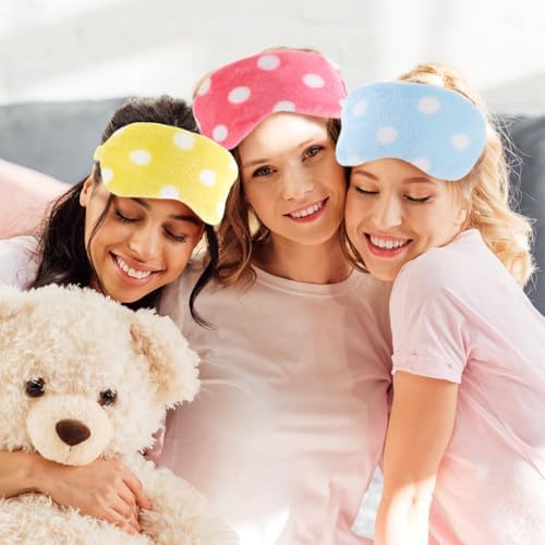 Cuffbow 6 Pack Fuzzy Sleep Masks Plush Eye Mask,Lazy,Bright - Image 6