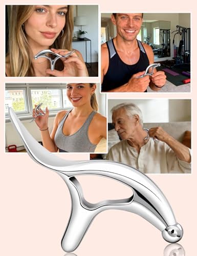 ideayard Stainless Steel Massage Tool for Trigger Point & Deep Tissue, Professional Gua Sha Scraper, Muscle Scraper for Neck, Back, Full Body Pain Relief, Thumb Saver Acupressure Tool - Image 6