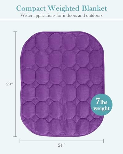 Topblan Weighted Lap Blanket Pad 7lbs for Adults, 29 x 24 Small for Travel - Image 7