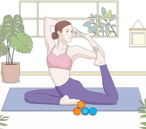 Peanut Massage Ball, Double Lacrosse Ball for Myofascial Release, Trigger Point Therapy, Muscle Relief, Acupoint Massage, Alleviating Neck, Shoulder, Back, Legs, or Muscle Tension - Orange - Image 7