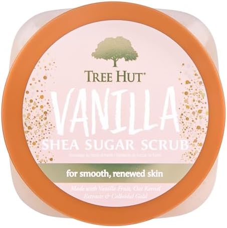 Tree Hut Vanilla Body Scrub, Exfoliating & Hydrating Sugar Scrub with Shea Butter&Essential Oils, Smooth Skin, Body Exfoliator For All Skin Types, Self Care Gifts for Women,Vegan,18 Oz (Pack of 12) - Image 2