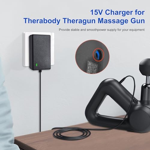 15V Charger for Theragun Mini, Theragun Prime, Fusion Massage Gun Therabody Percussion Massager Travel Adapter, Power Cord Small Massager Charging Cable Professional Massage Gun Accessory - Image 3
