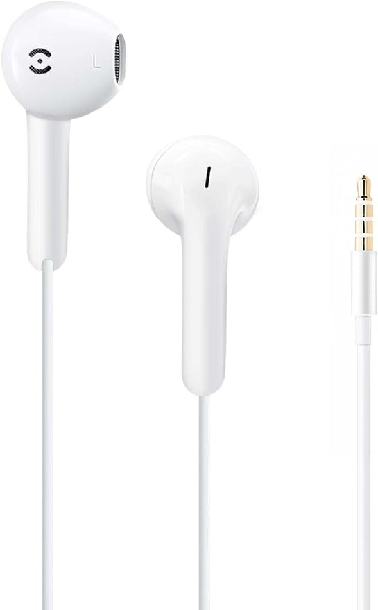 MAS CARNEY Wired Earbuds in-Ear Headphones with Mic for iPhone, School, MP3 | AUX Earbuds Wired Ear Buds for Student, Laptop, Computer, Airplane Travel, iPod, Kids, Smartphone, Samsung – 3.5mm Audio Jack by MASCARNEY