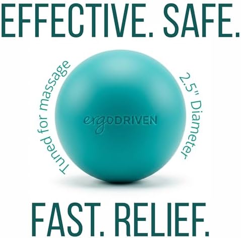 Massage Ball for Myofascial Release, Pure Silicone, Designed for Massage (NOT Lacrosse), Completely Free of BPA/Latex/Rubber/PFAS, for Trigger Point Therapy, Ideal Firmness and Traction - Image 5