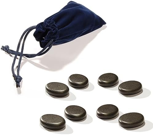 8-Piece Basalt Hot Stone Set for Toes – Natural Black Massage Stones for Spa, Relaxation & Healing – Skin Care Heating Tools for Foot Therapy by MasterMassage