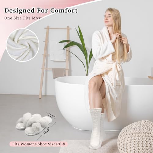 my novel things Spa Robe and Slippers Set Bathrobe Gift for Mother Girl Her - Image 5