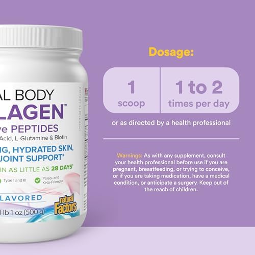 Natural Factors Total Body Collagen, Unflavored, 500 g (38 Servings) - Image 3