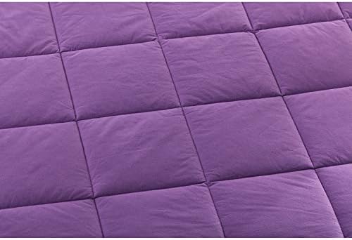 TONGDADA Kids Weighted Blanket | 40''x60'',7lbs | for Child Between 55-80 lbs | Premium Cotton Material with Glass Beads | Purple - Image 5