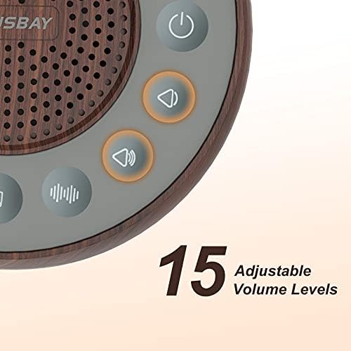 HOUSBAY Sound Machine White Noise for Sleep with Wood Grain - Image 4