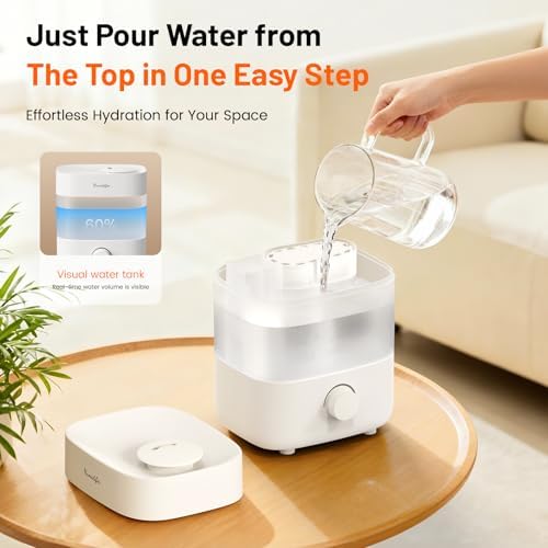 Humidifiers for Bedroom, 2L Top Fill Cool Mist Humidifier, 20dB Quiet ﻿ - Image 5