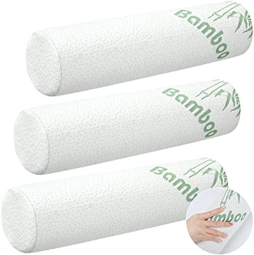 Bucherry 3 Pack Memory Foam Roll Pillow Neck Bolster, 18 x 4 Inches by Bucherry