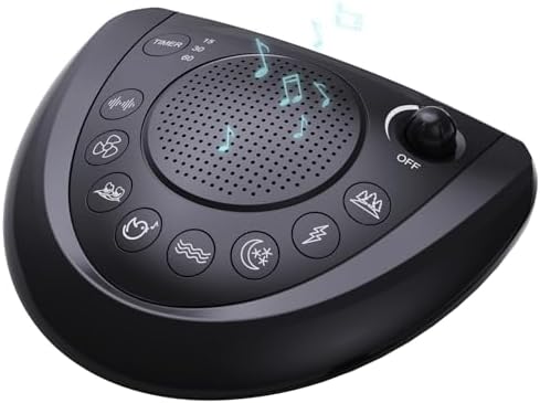 Mesqool Portable White Noise Machine with 24 Soothing Sounds for Sleep by Mesqool
