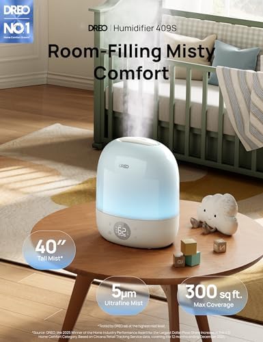 DREO Smart Humidifiers for Bedroom Baby, 30H & 28dB for Nursery - Image 2