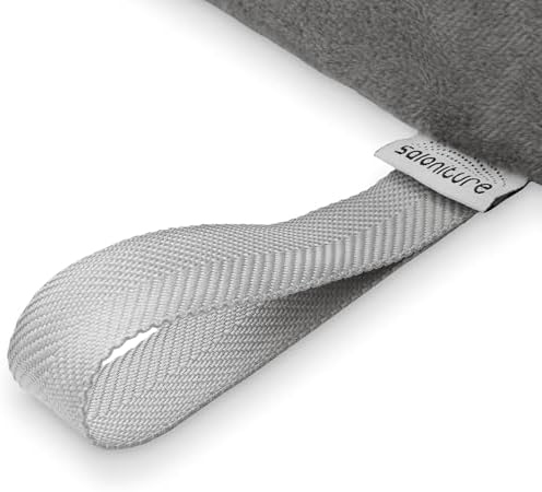 Saloniture Half Round Massage Table Bolster Pillow Pad - 26 x 6 x 3 Inch - Gray Velour - Image 3