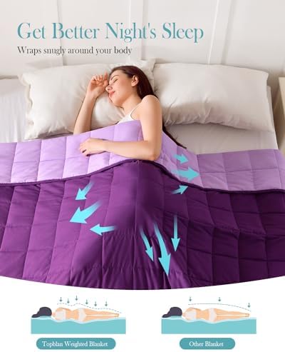 Topblan Cooling Weighted Blanket for Adults, 15 lbs 60 x 80 Queen Size Bed - Image 3
