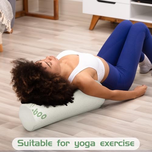 Bucherry 1 Pcs Bamboo Memory Foam Neck Roll Pillow 15.8 x 5.9 Inches - Image 6