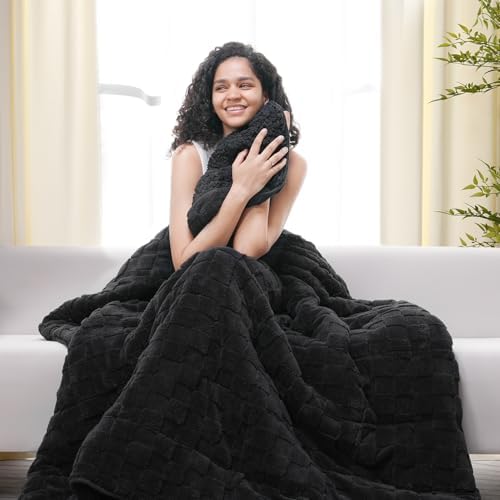 Drewin 20lbs Weighted Blanket Queen Size for Adults,Black,60 x 80 inches by Home