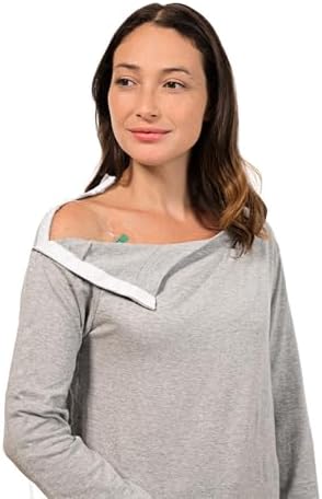 MAI Shoulder Surgery Shirts for Women - Soft Fabric Tear Away Shirt with Premium Snap, Chemo Shirts for Port Access - Image 2