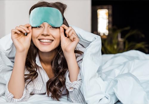 Sleep Masks Soft Silky Eye Mask Cover for Sleeping for Women and Men (Pack of 2) - Image 3