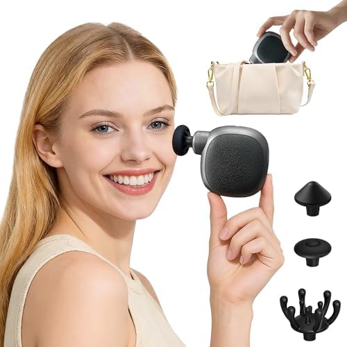 Mini Massage Gun, Small Handheld Muscle Massager for Face Neck Scalp by Naplor