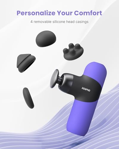 RENPHO Mini Thermal Massage Gun with Heat, Color Silicone Casing, 4 Speeds - Image 6