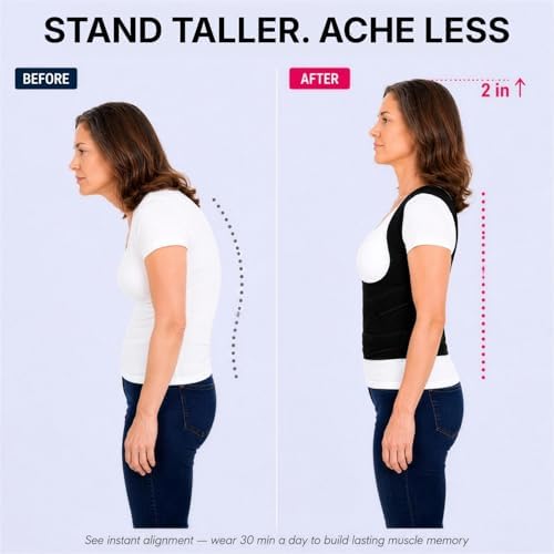 Fit Geno Posture Corrector for Women & Men, Back Shoulder Support Brace - Image 3