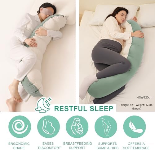 Peallow(Pat. Pend) – Long Round Body Pillow for Adults, Bolster Pillow for Sleeping, Soft and Supportive Pillow for Sleeping & Lumbar Support - Image 5