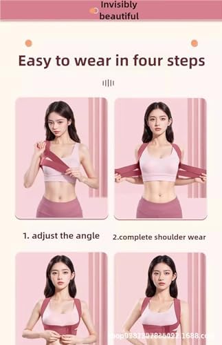 1Pcs Posture Corrector with Shaped Biomechanical Design Comfort Fit Back Brace Corrects Hunchback Adjustable Shoulder Straightener Full Size Mid Spine Support Neck Upper Pain Relief(Black) (Medium) - Image 6