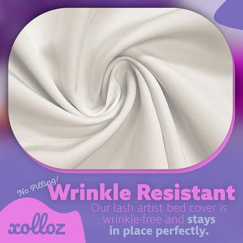 Massage Table Cover, 6 ft Stretch Lash Bed Cover, White - Image 6