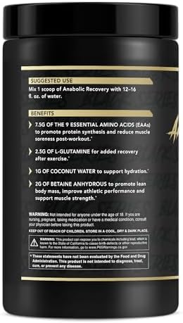 Anabolic Recovery, Essential Amino Acids, Post Workout Recovery, Premium Hydration, Build Muscle* (Peach Rings, 30 Servings) - Image 3