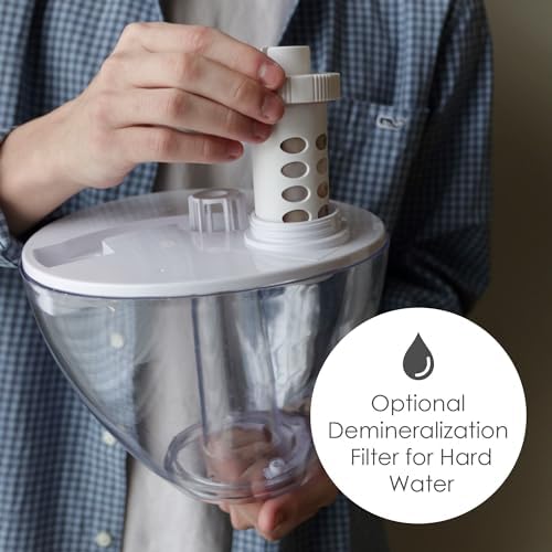 Crane Ultrasonic Cool Mist Humidifier for Bedroom, Baby Nursery, Kids Room, Plants, or Office, Large 1 Gallon Tank, Filter Optional, Clear and White - Image 5