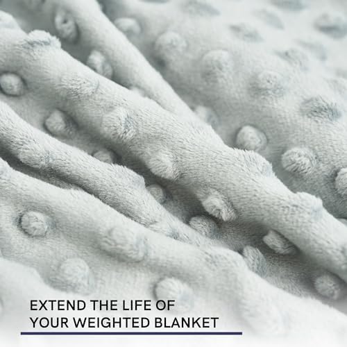 YnM Fuzzy Duvet Cover for Weighted Blankets (Lattice Scroll 80''x87'') - Image 4