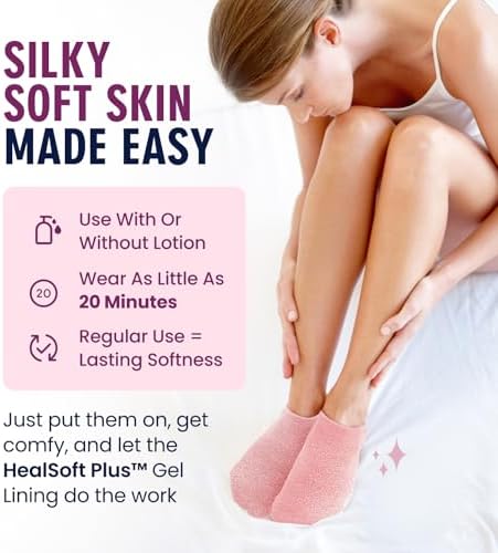 Dr. Frederick's Original Moisturizing Gel Socks, Plush Pink, 1 Pair - Image 6