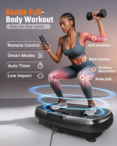 Renoj 3D Vibration Plate Exercise Machine, 200W Motor, 455lbs Capacity - Image 4