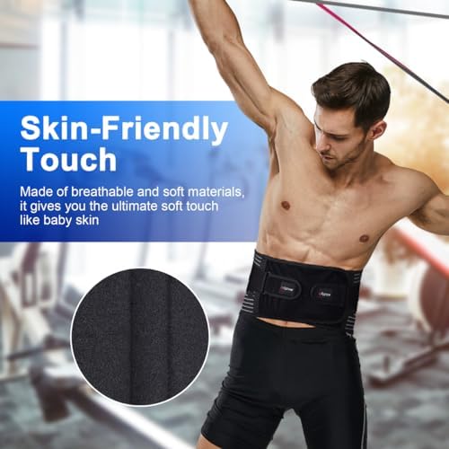 Back Braces for Men and Women, Back Support Belt for Lower Back Pain Relief with 6 Stays, Breathable Lumbar Support Belt with Dual Adjustable Straps for Sciatica,Herniated Disc(S) - Image 7