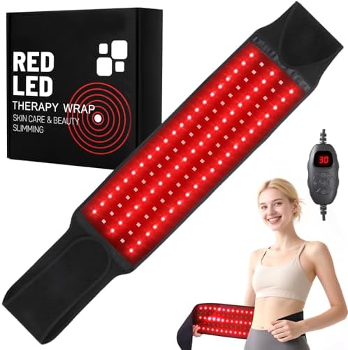 Red Light Therapy for Body, Infrared Red Lights Belt 660nm & 850nm Infra LEDs Light for Body Back Knee Hands Waist Relax, Birthday Christmas Gift for Women Men Mom Father Lover 21.45*7.09 Inch - Image 2