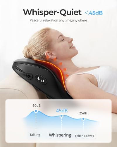 Electric Neck Massager Pillow, Ultra-Quiet Corded Neck and Shoulder Massager with Heat, Portable 3D Kneading for Shoulder, Leg & Calf Muscle Pain Relief, Relaxing Gift for Men & Women - Image 5