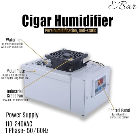 Cigaroze EB-200 Electric Cigar Humidifier – Perfect for Desktop & Cabinet Humidors up to 8 Cu Ft - Image 2
